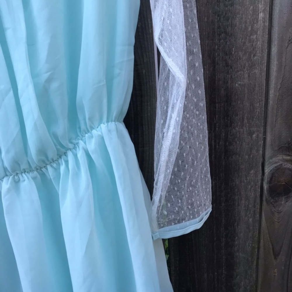 🦋 NWT SEA FOAM GREEN DRESS SIZE LARGE - Picture 4 of 6